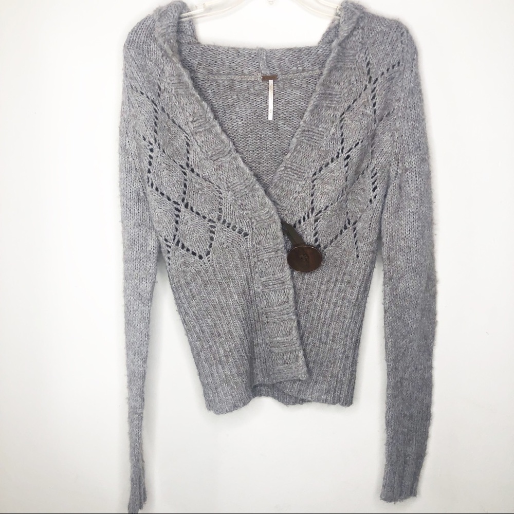 Free People Hoodie Knit Cardigan